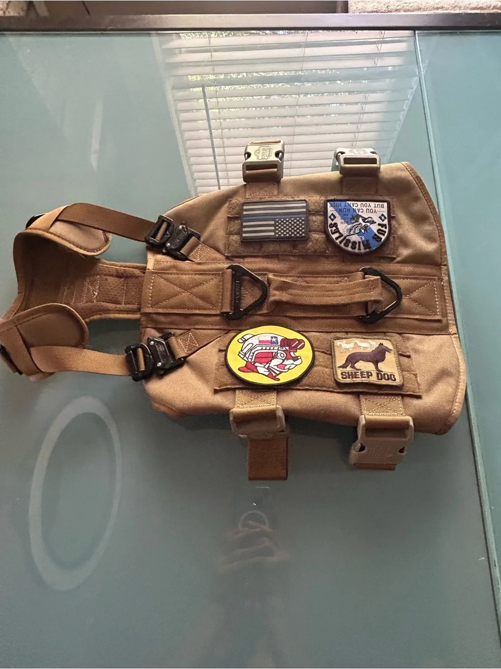 Icefang Dog Vest Tactical K9 Dog Harness Coyote Brown – MOLLE – Working Dog
